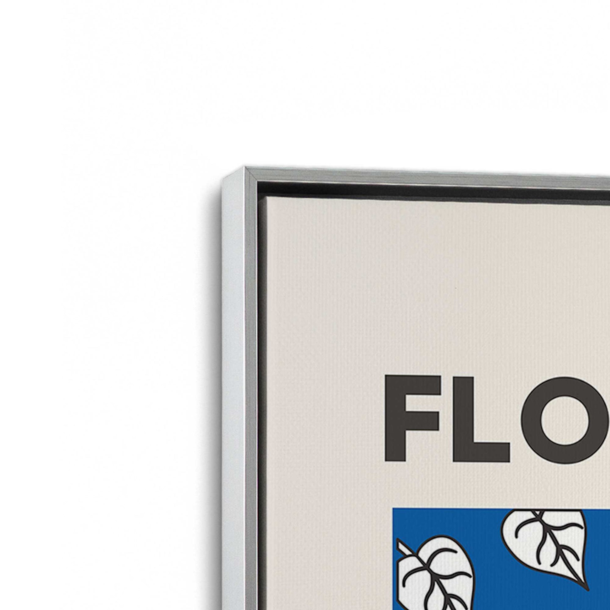 [Color:Polished Chrome], Picture of art in a Polished Chrome frame at an angle
