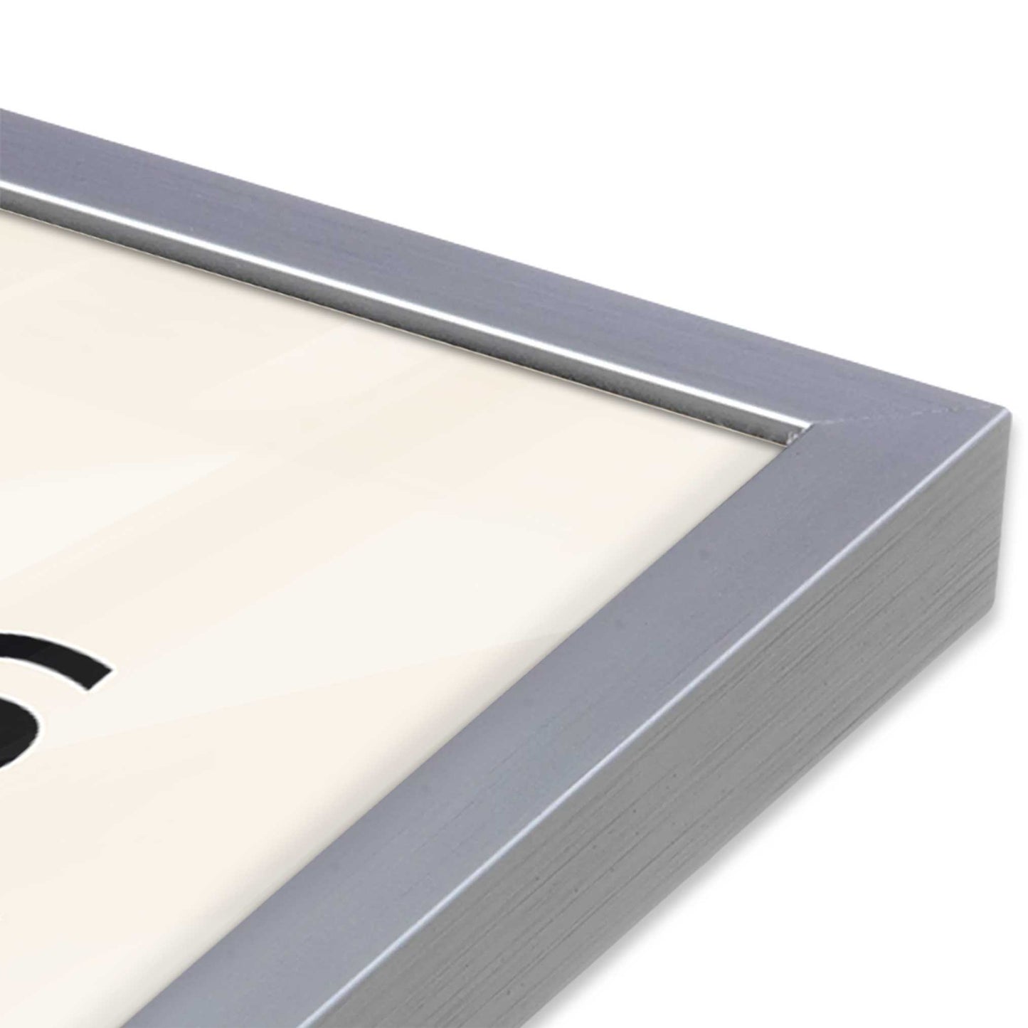 [Color:Polished Chrome], Picture of art in a Polished Chrome frame at an angle