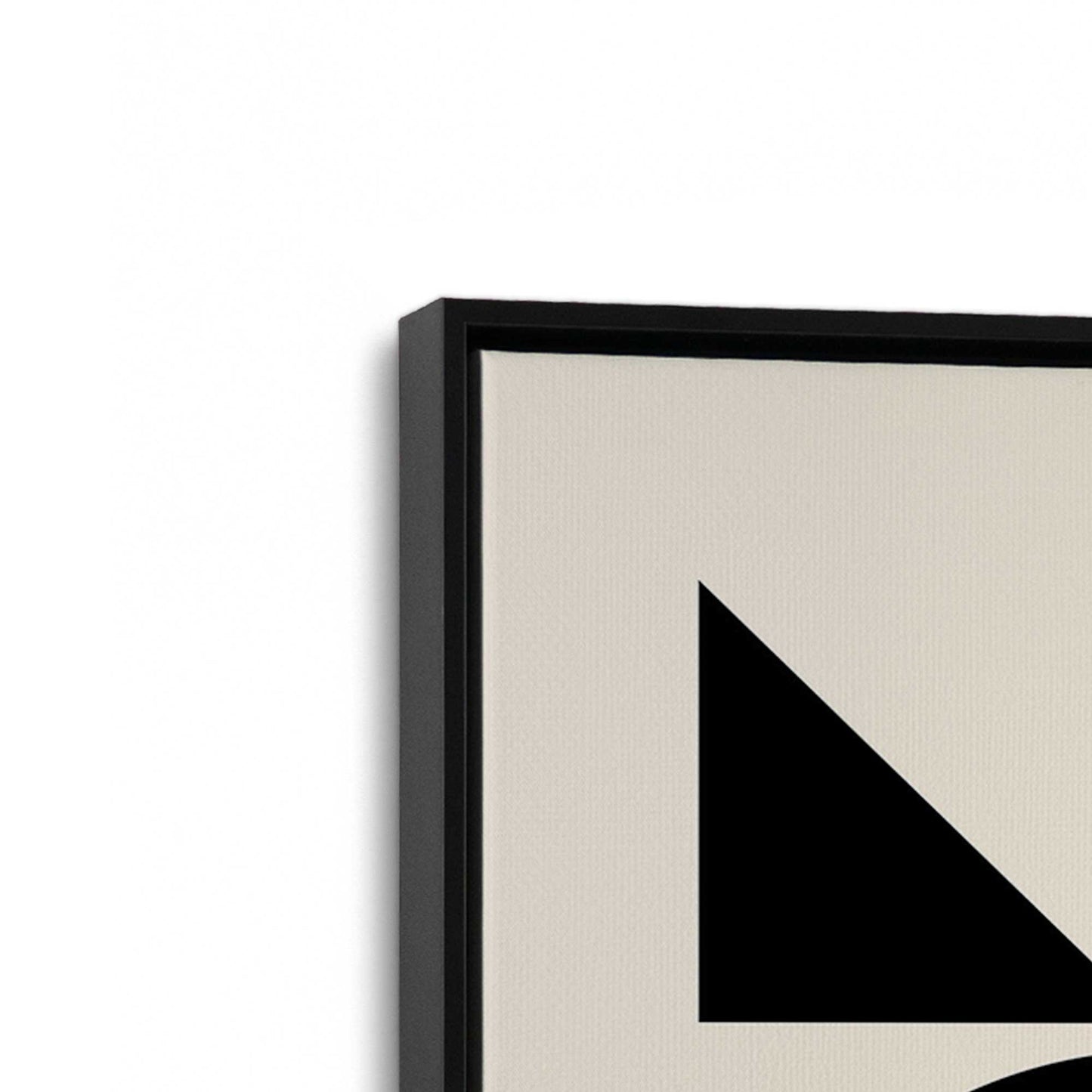 [Color:Satin Black], Picture of art in a Satin Black frame at an angle