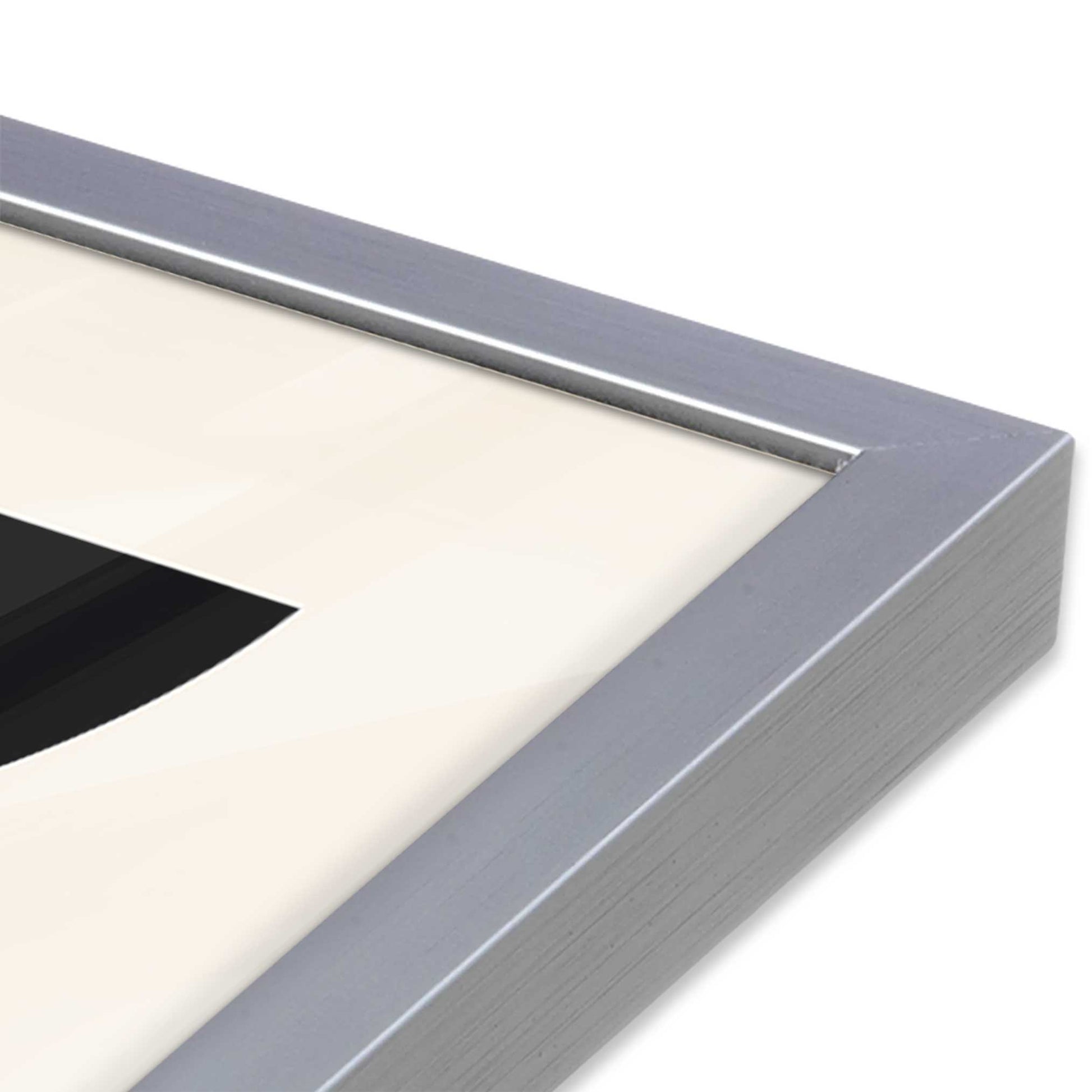 [Color:Polished Chrome], Picture of art in a Polished Chrome frame at an angle