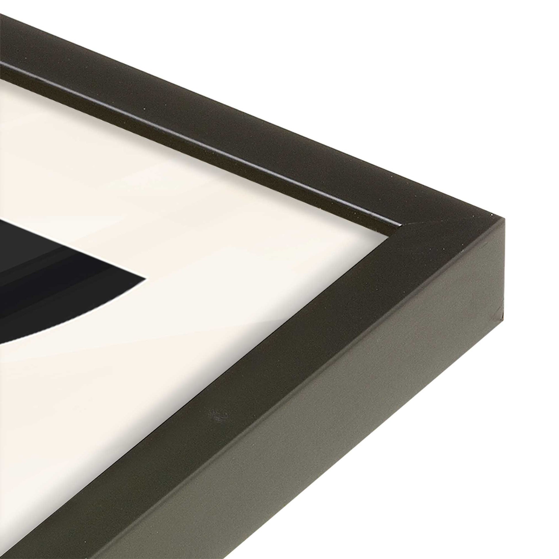 [Color:Satin Black], Picture of art in a Satin Black frame at an angle