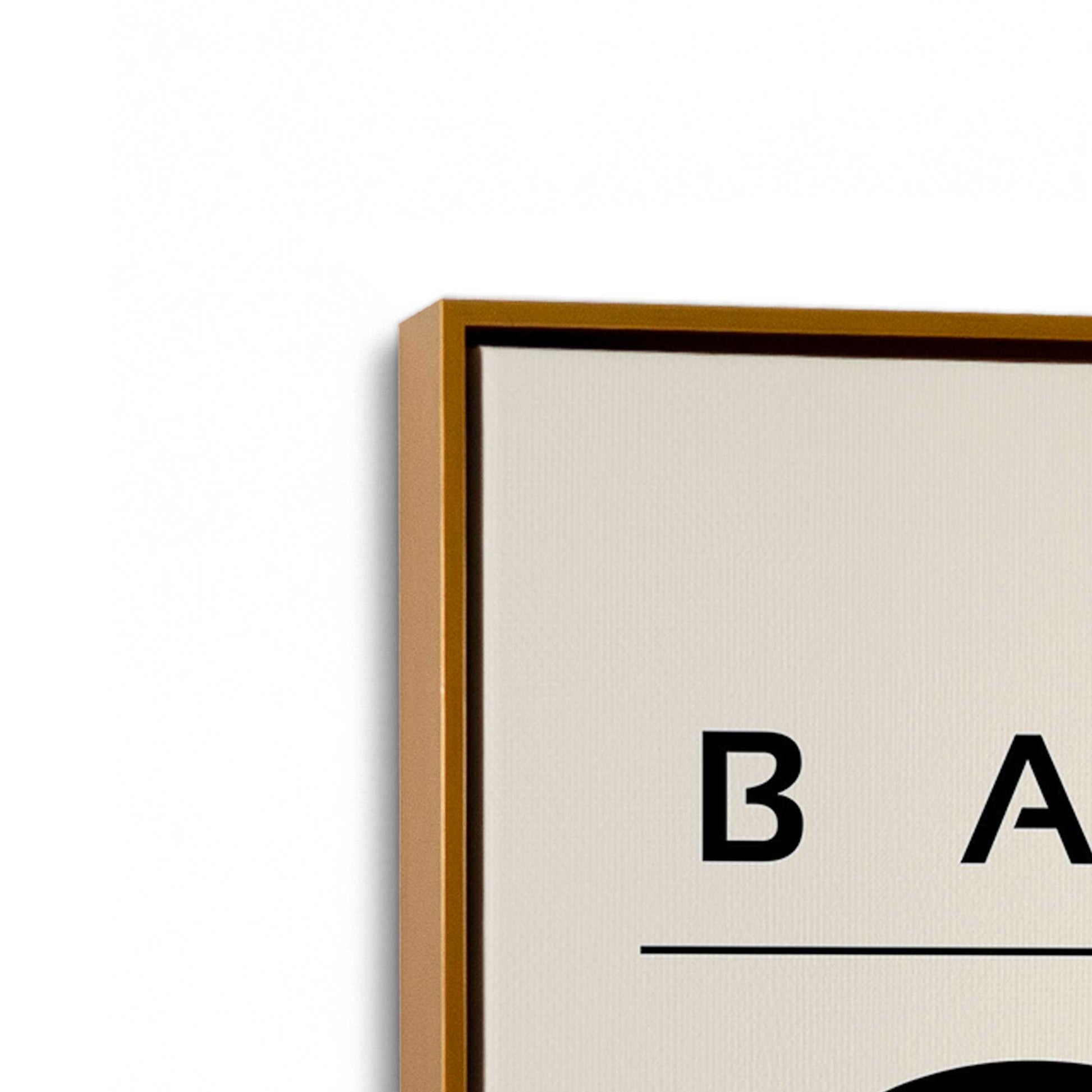 [Color:Polished Gold], Picture of art in a Polished Gold frame at an angle