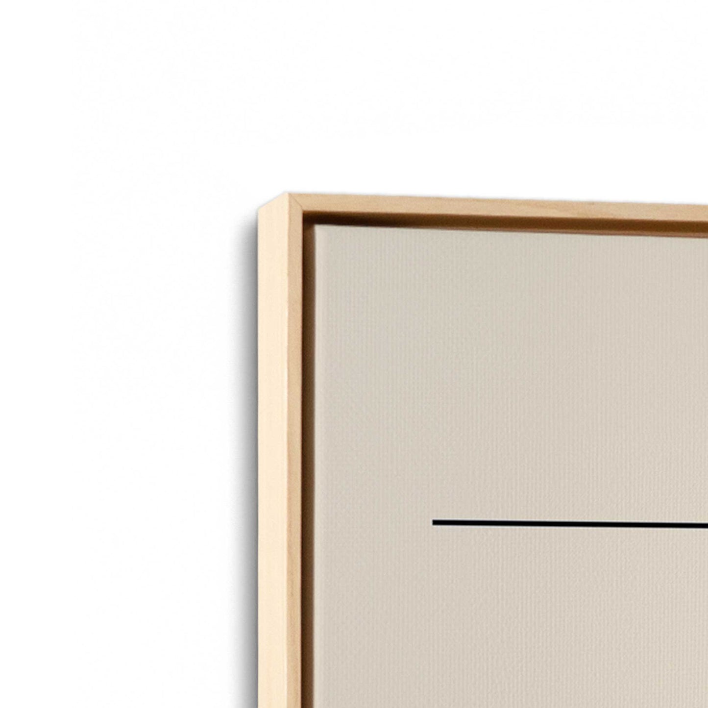 [Color:American Maple], Picture of art in a American Maple frame at an angle