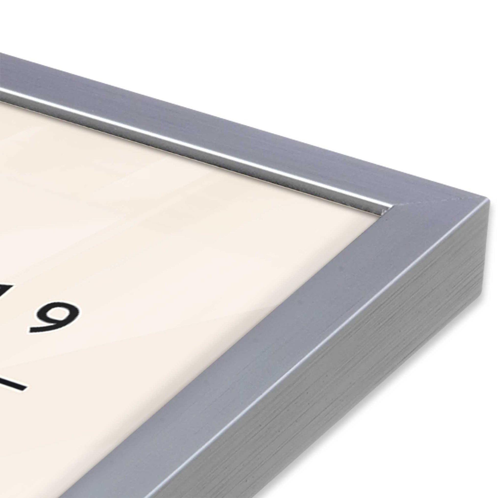 [Color:Polished Chrome], Picture of art in a Polished Chrome frame at an angle