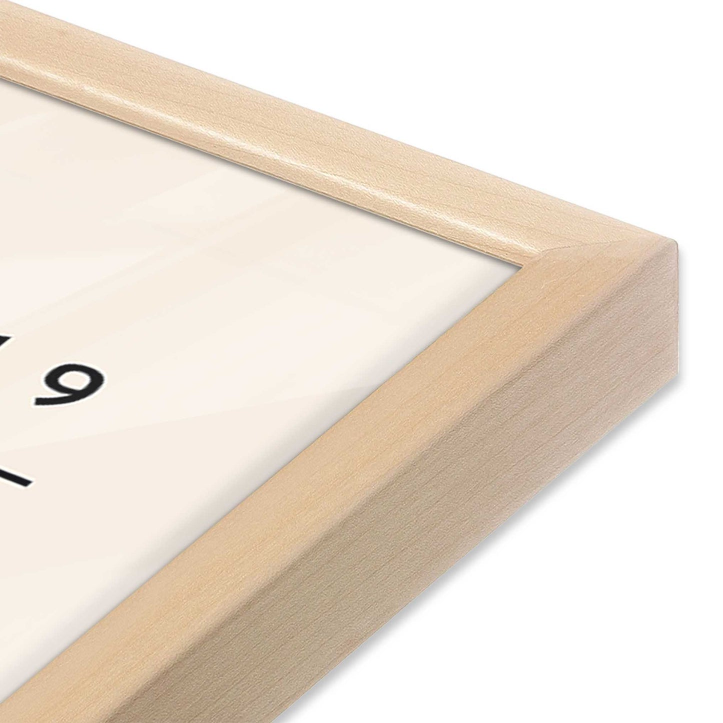 [Color:Raw Maple], Picture of art in a Raw Maple frame at an angle