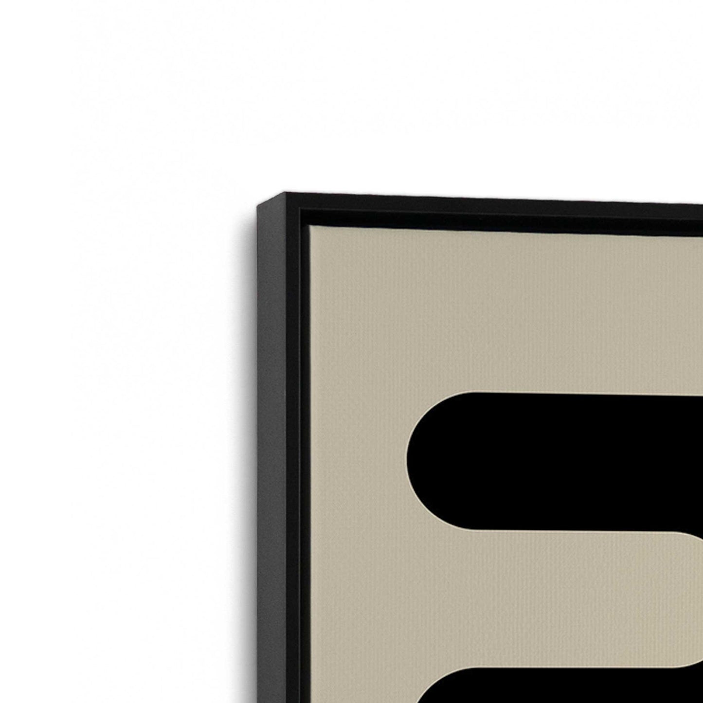 [Color:Satin Black], Picture of art in a Satin Black frame at an angle