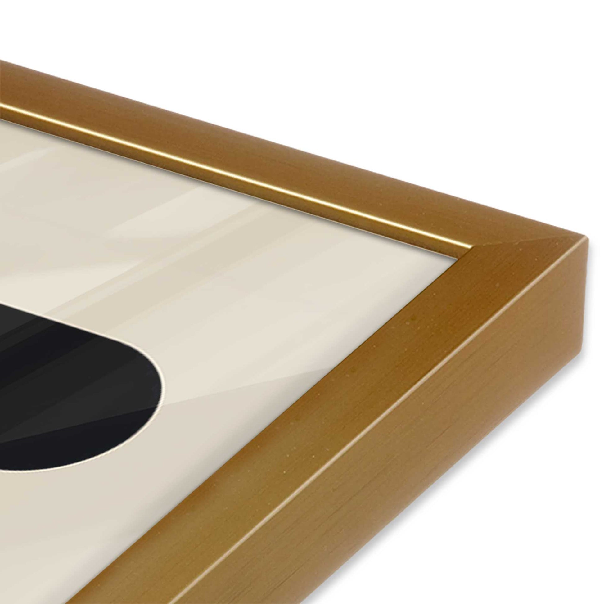 [Color:Polished Gold], Picture of art in a Polished Gold frame at an angle