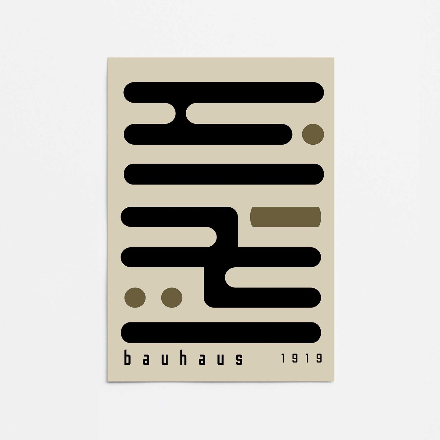 Bauhaus Minimalist Circuitry Promotional Rolled Print