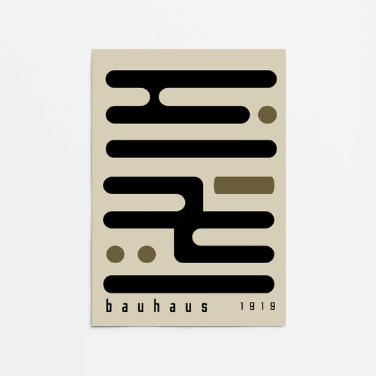 Bauhaus Minimalist Circuitry Promotional Rolled Print
