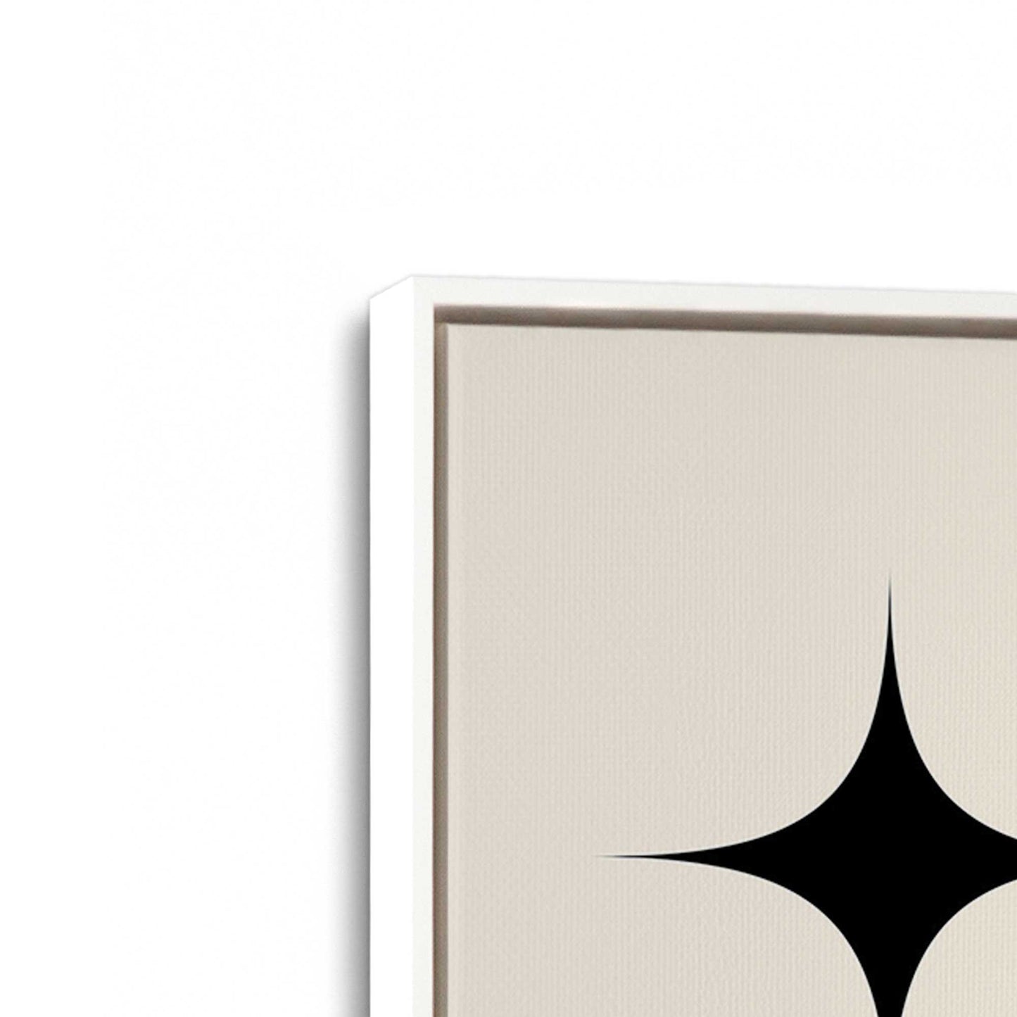 [Color:Opaque White], Picture of art in a White frame at an angle