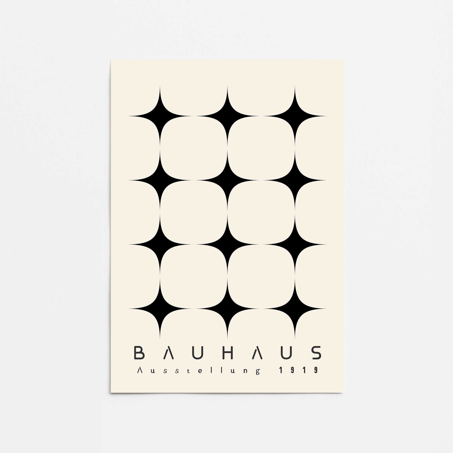 Minimalist Bauhaus Stars Promotional Rolled Print