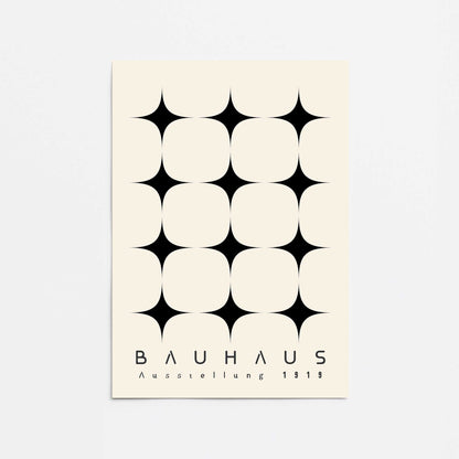 Minimalist Bauhaus Stars Promotional Rolled Print