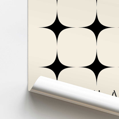 Minimalist Bauhaus Stars Promotional Rolled Print