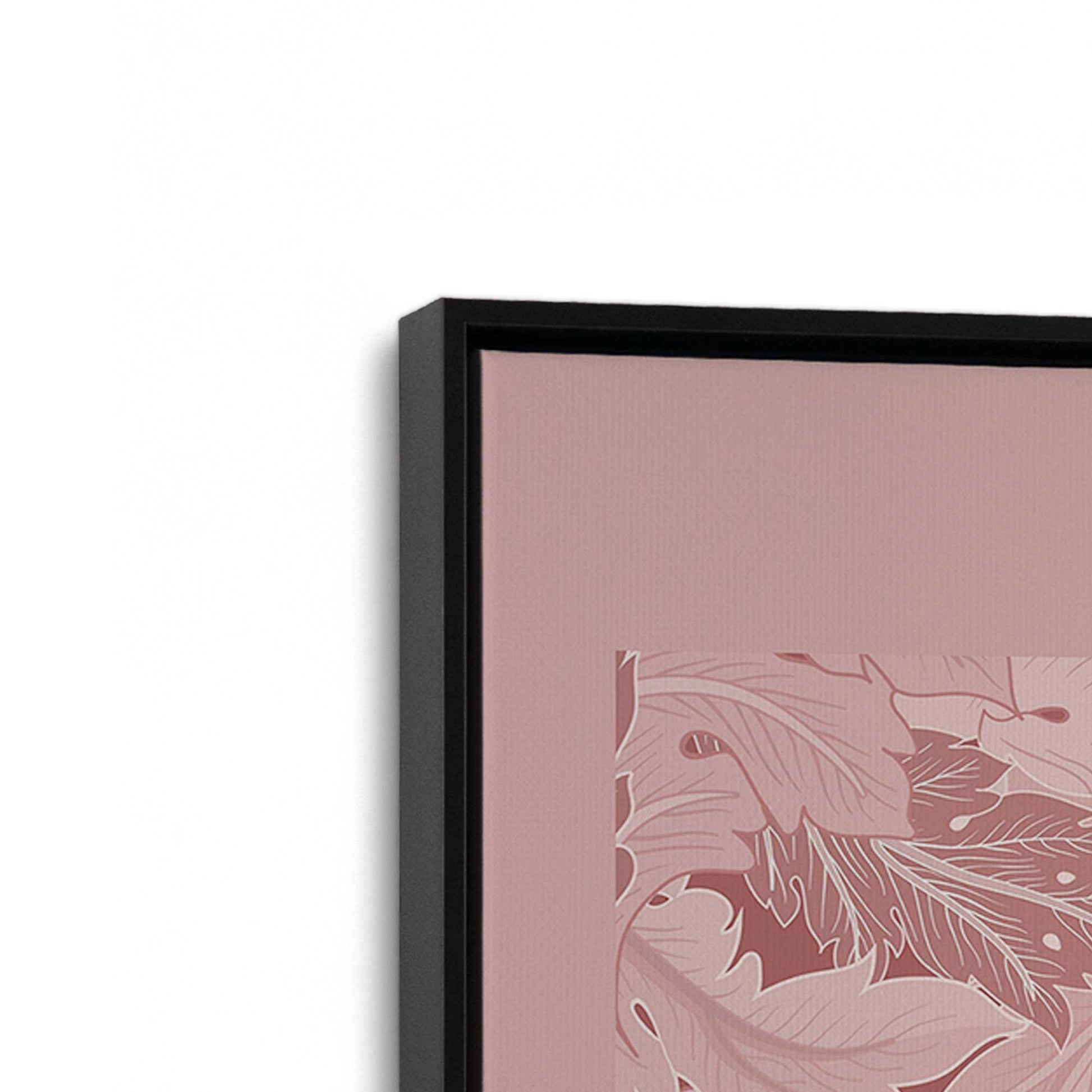 [Color:Satin Black], Picture of art in a Satin Black frame at an angle