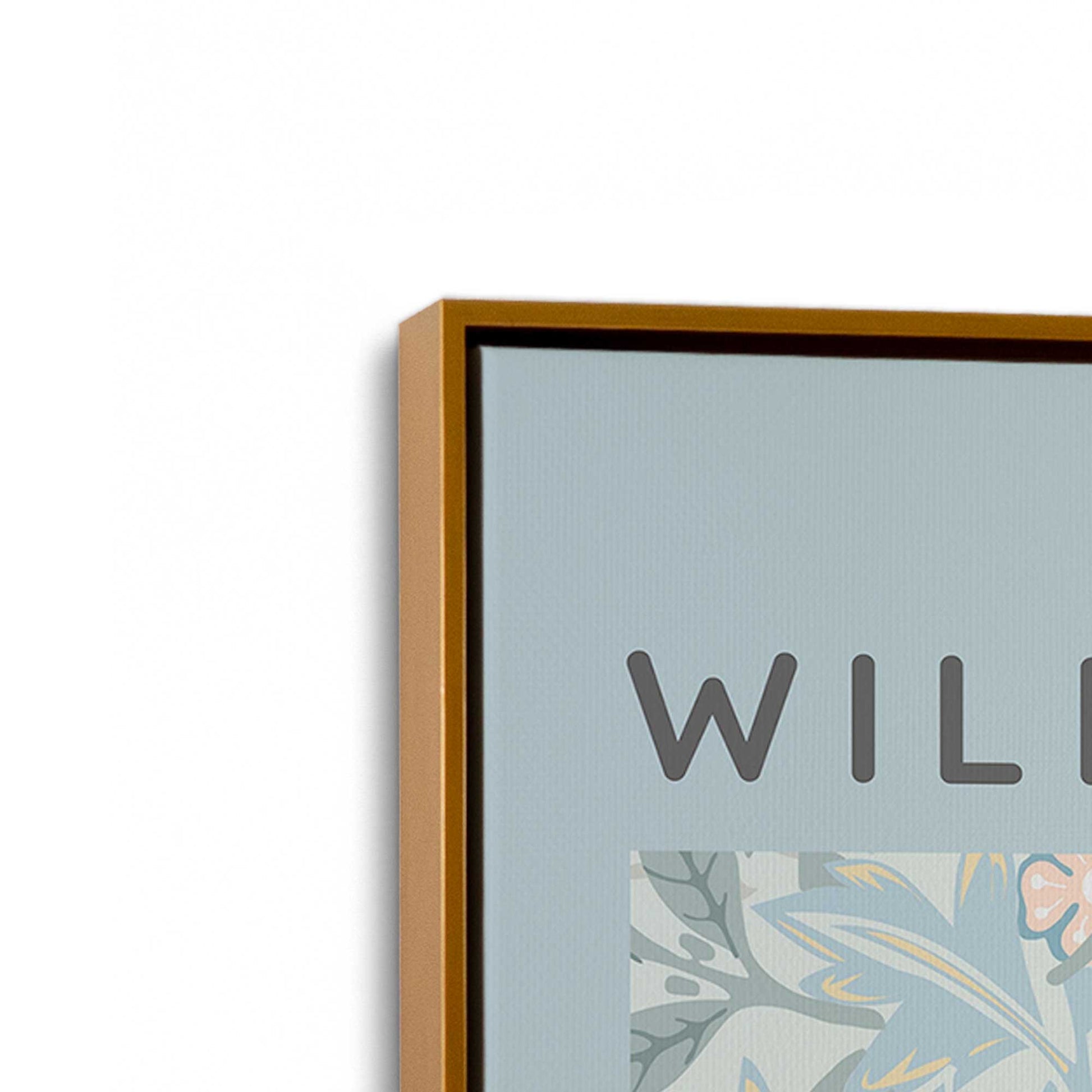 [Color:Polished Gold], Picture of art in a Polished Gold frame at an angle