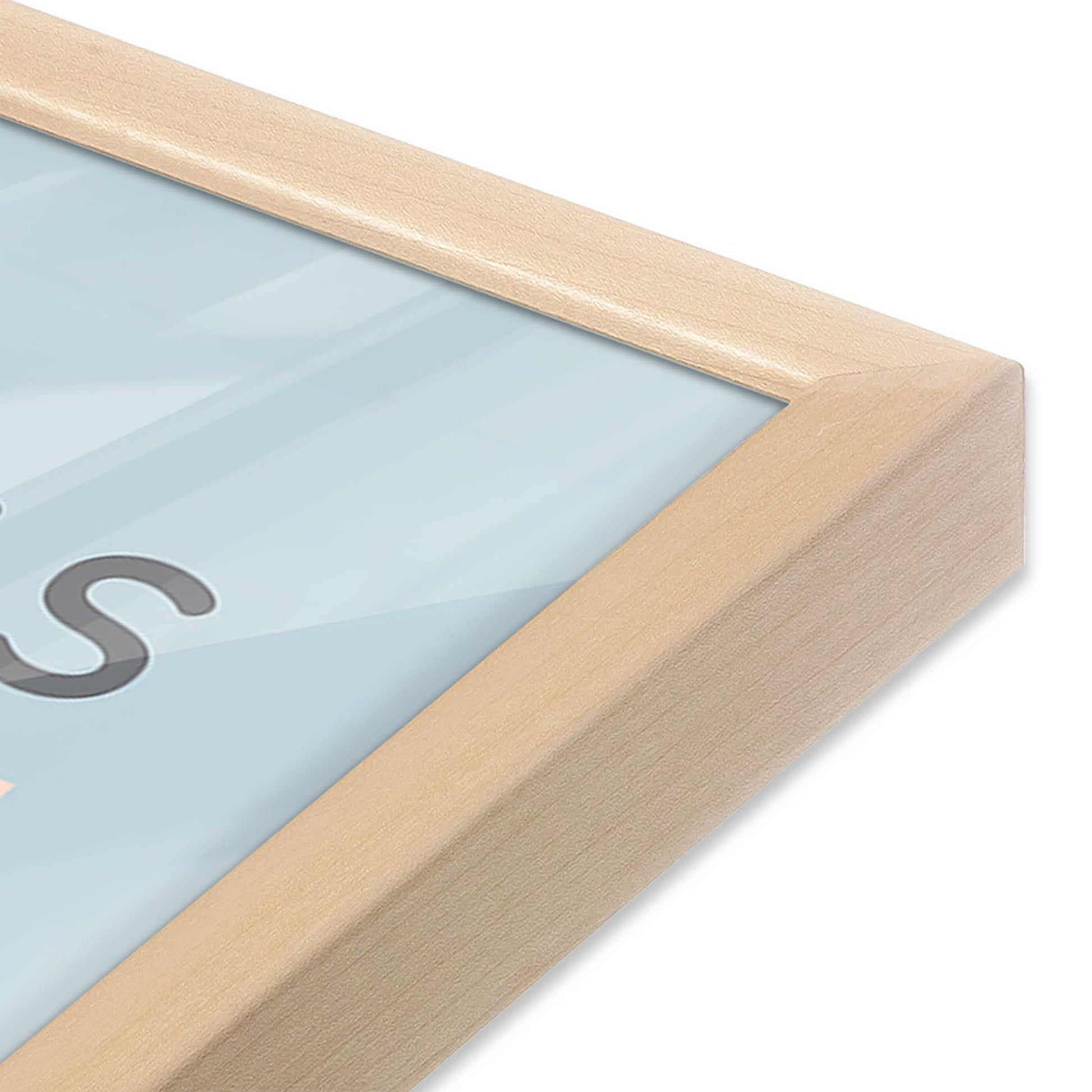 [Color:Raw Maple], Picture of art in a Raw Maple frame at an angle