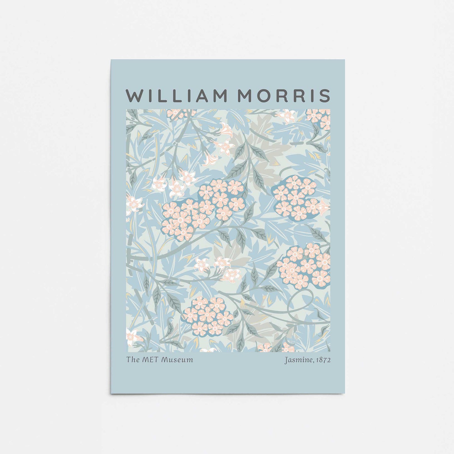 Pale Blue Jasmine by William Morris Promotional Rolled Print