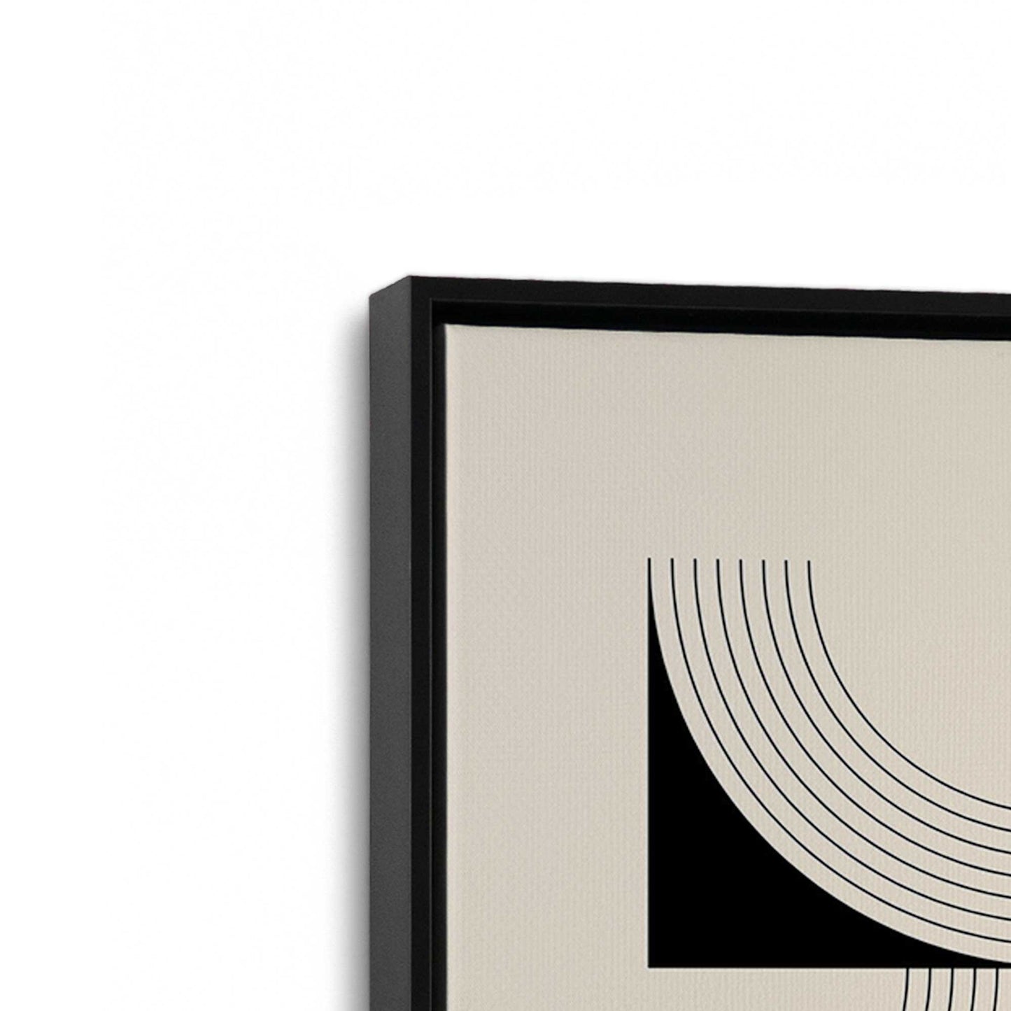 [Color:Satin Black], Picture of art in a Satin Black frame at an angle