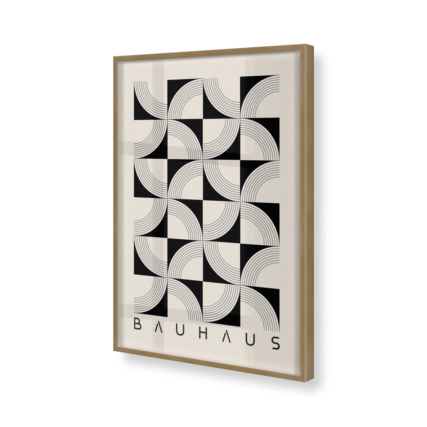 [Color:Brushed Gold], Picture of art in a Brushed Gold frame of the corner