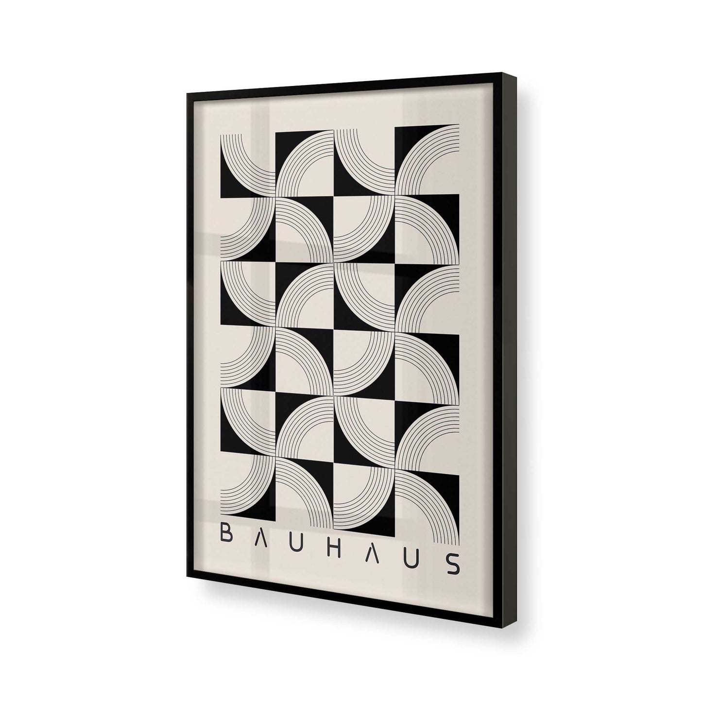 [Color:Satin Black], Picture of art in a Satin Black frame of the corner