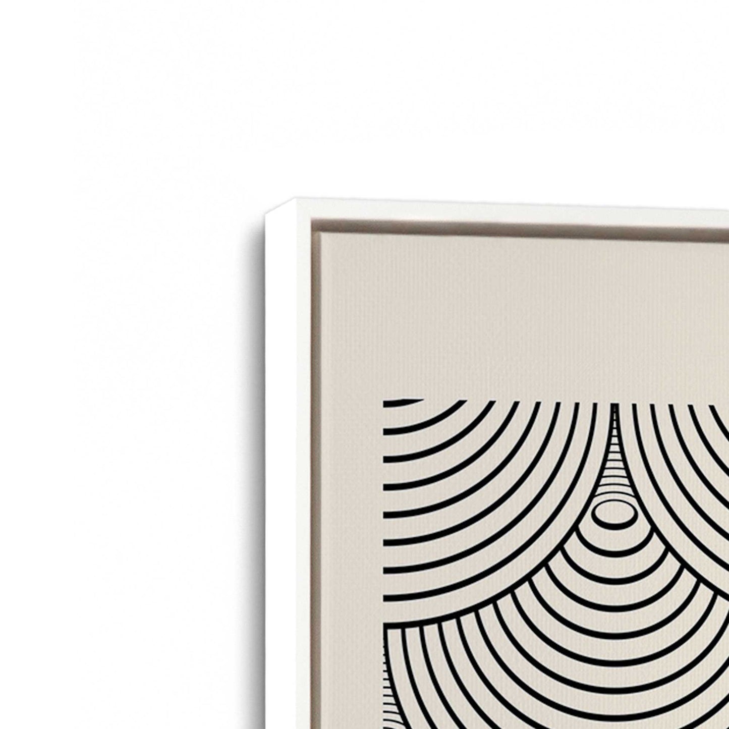 [Color:Opaque White], Picture of art in a White frame at an angle