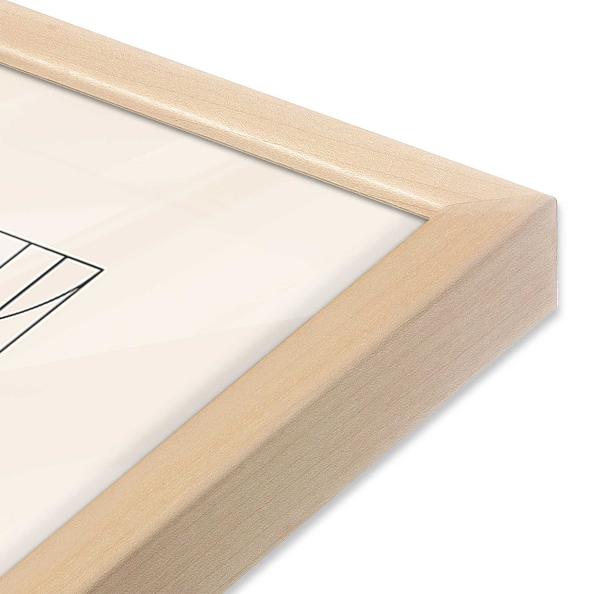 [Color:Raw Maple], Picture of art in a Raw Maple frame at an angle