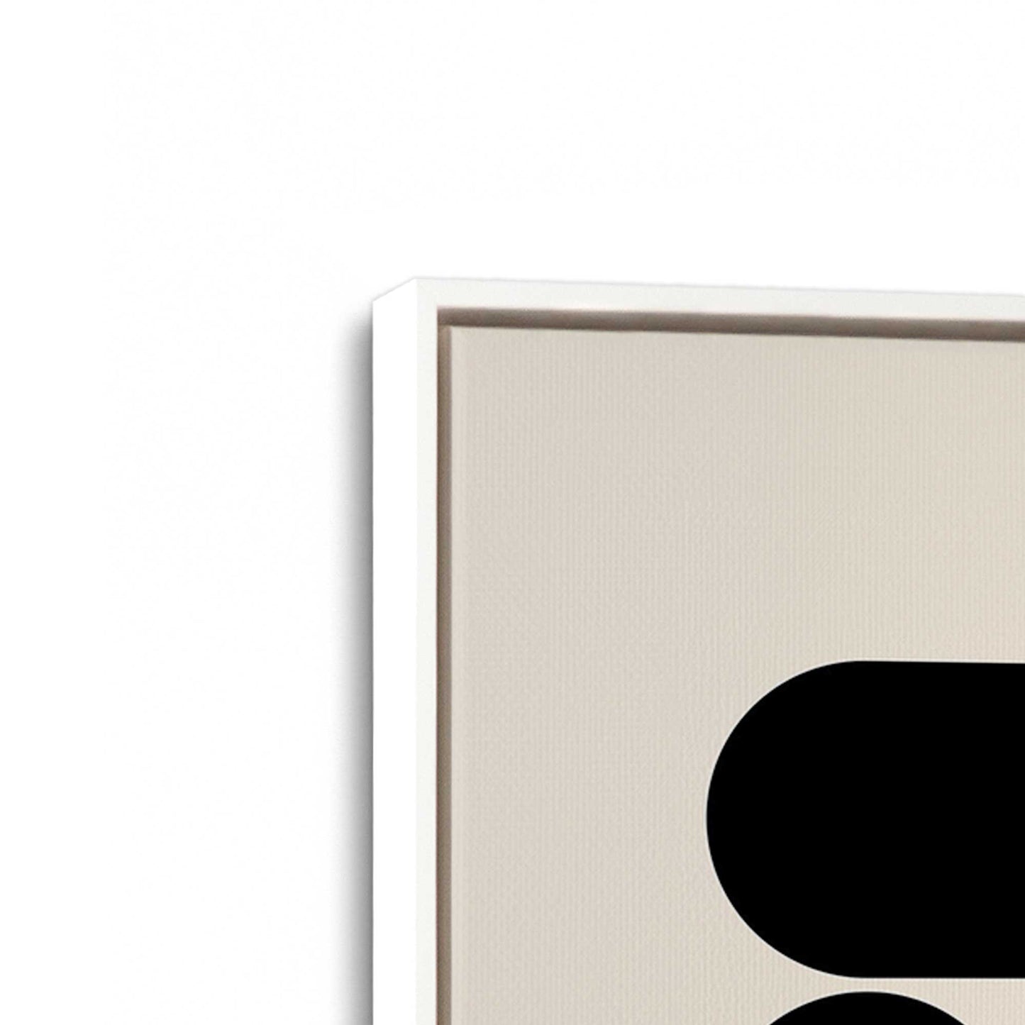 [Color:Opaque White], Picture of art in a White frame at an angle