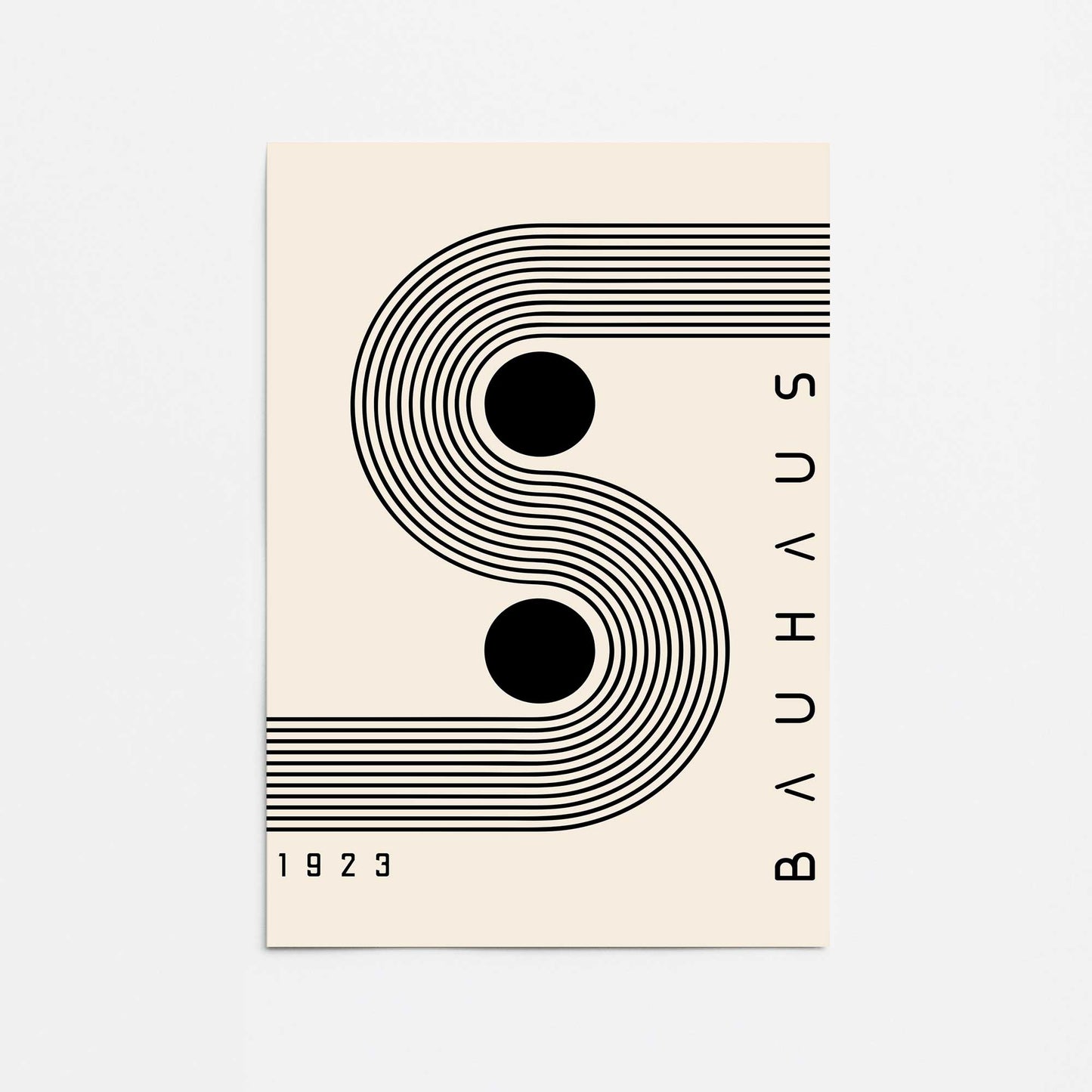 Bauhaus Black Dot Balance Promotional Rolled Print