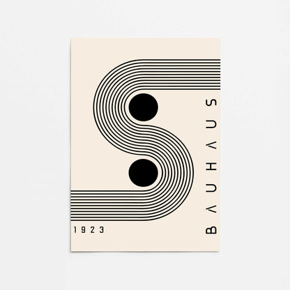 Bauhaus Black Dot Balance Promotional Rolled Print