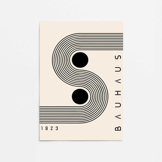 Bauhaus Black Dot Balance Promotional Rolled Print