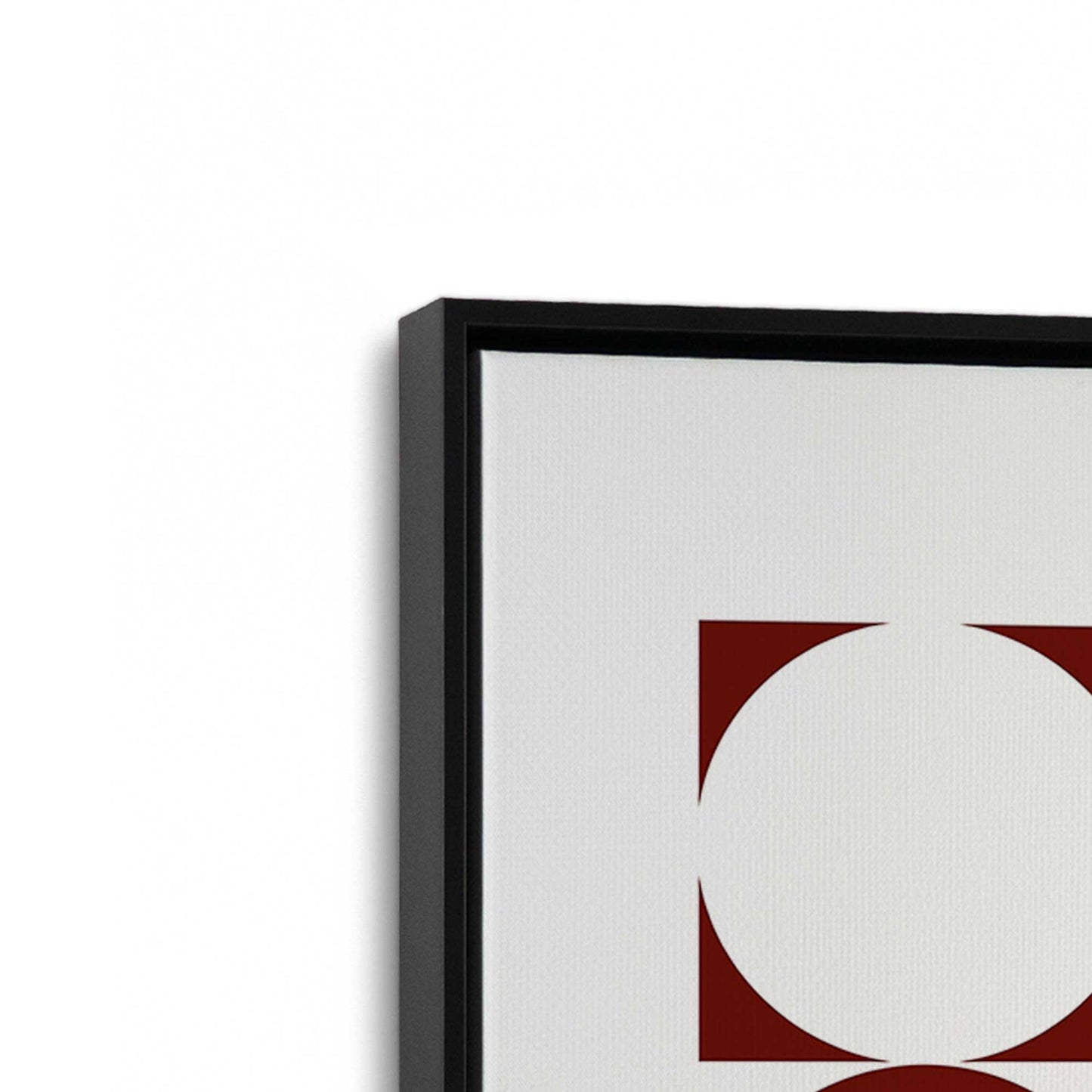 [Color:Satin Black], Picture of art in a Satin Black frame at an angle