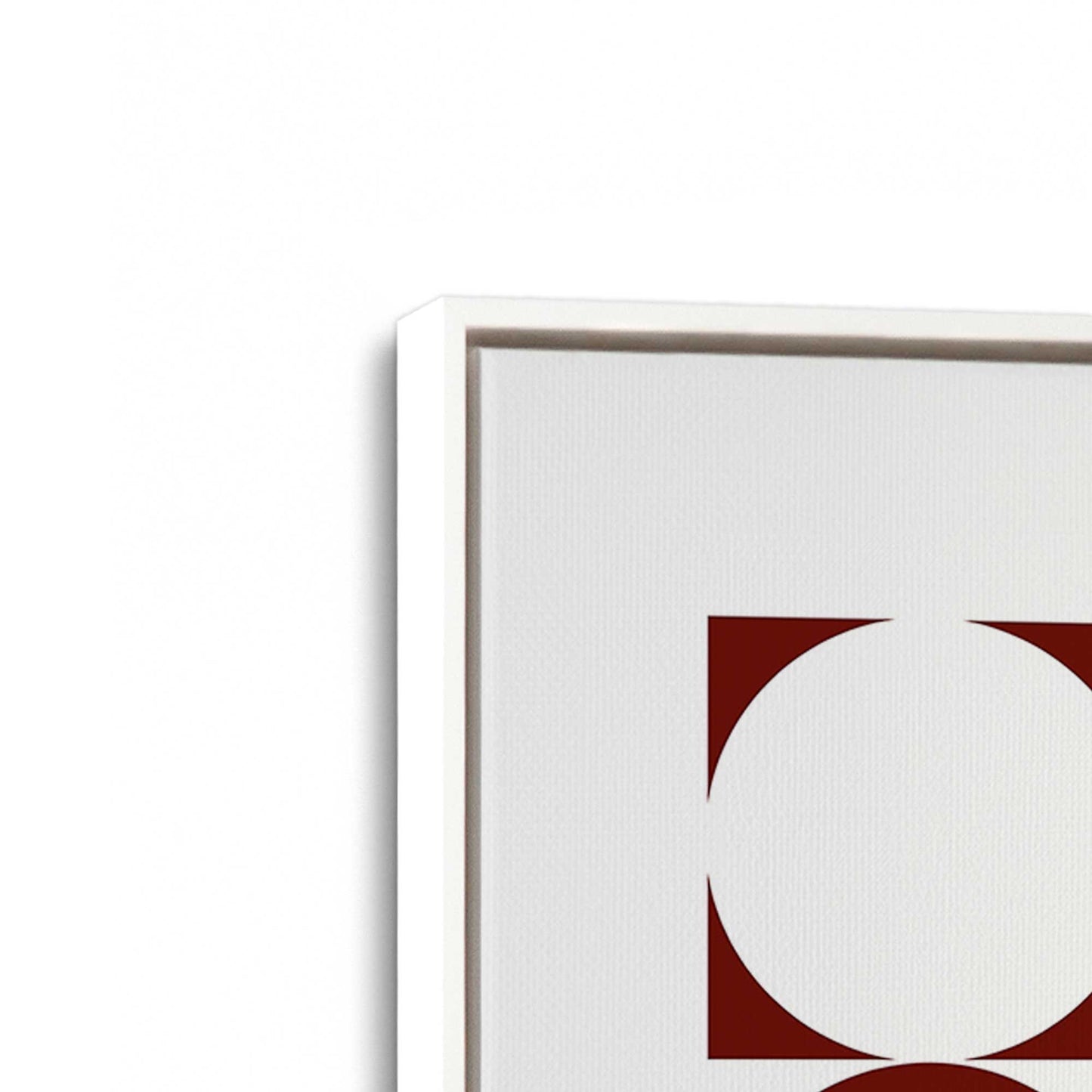 [Color:Opaque White], Picture of art in a White frame at an angle
