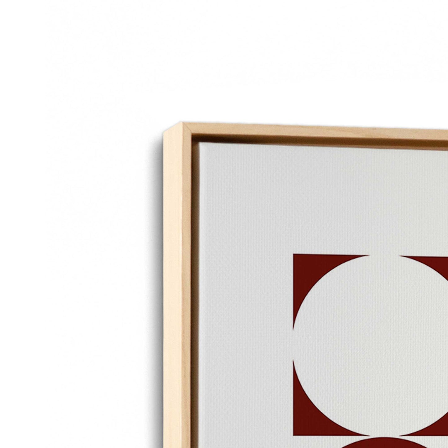 [Color:American Maple], Picture of art in a American Maple frame at an angle