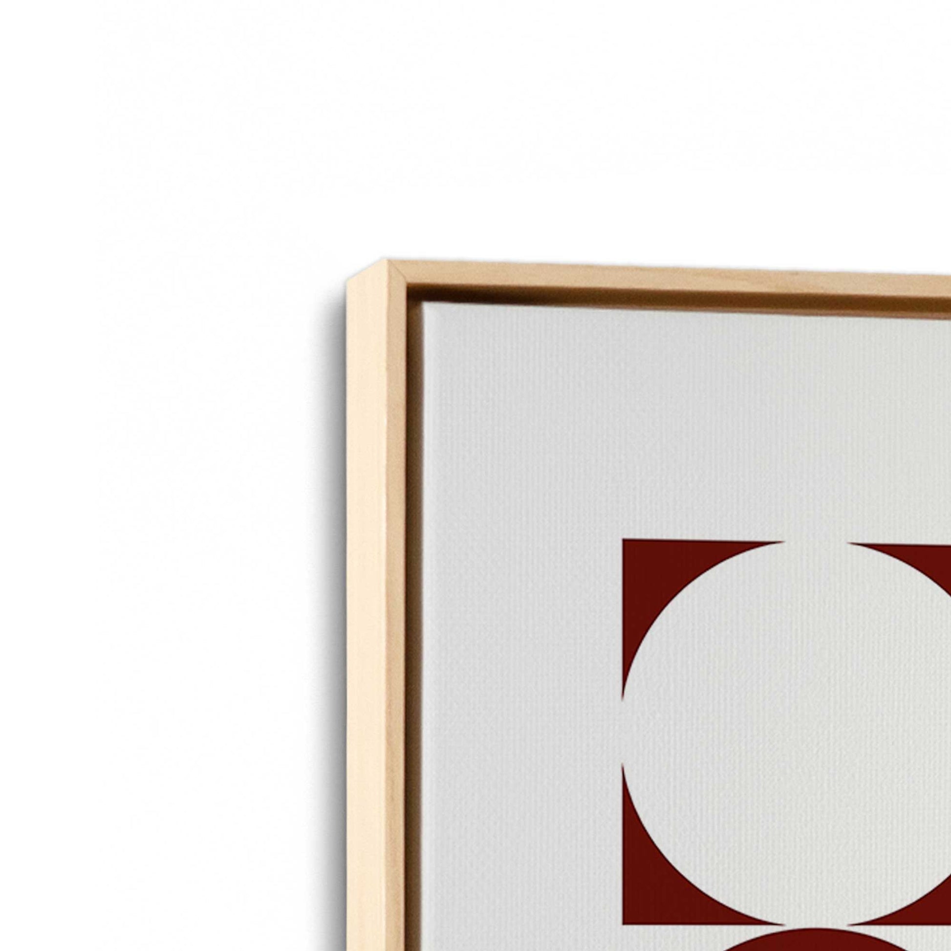 [Color:American Maple], Picture of art in a American Maple frame at an angle