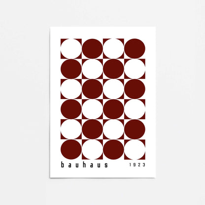 Bauhaus Burgundy Contrast Promotional Rolled Print