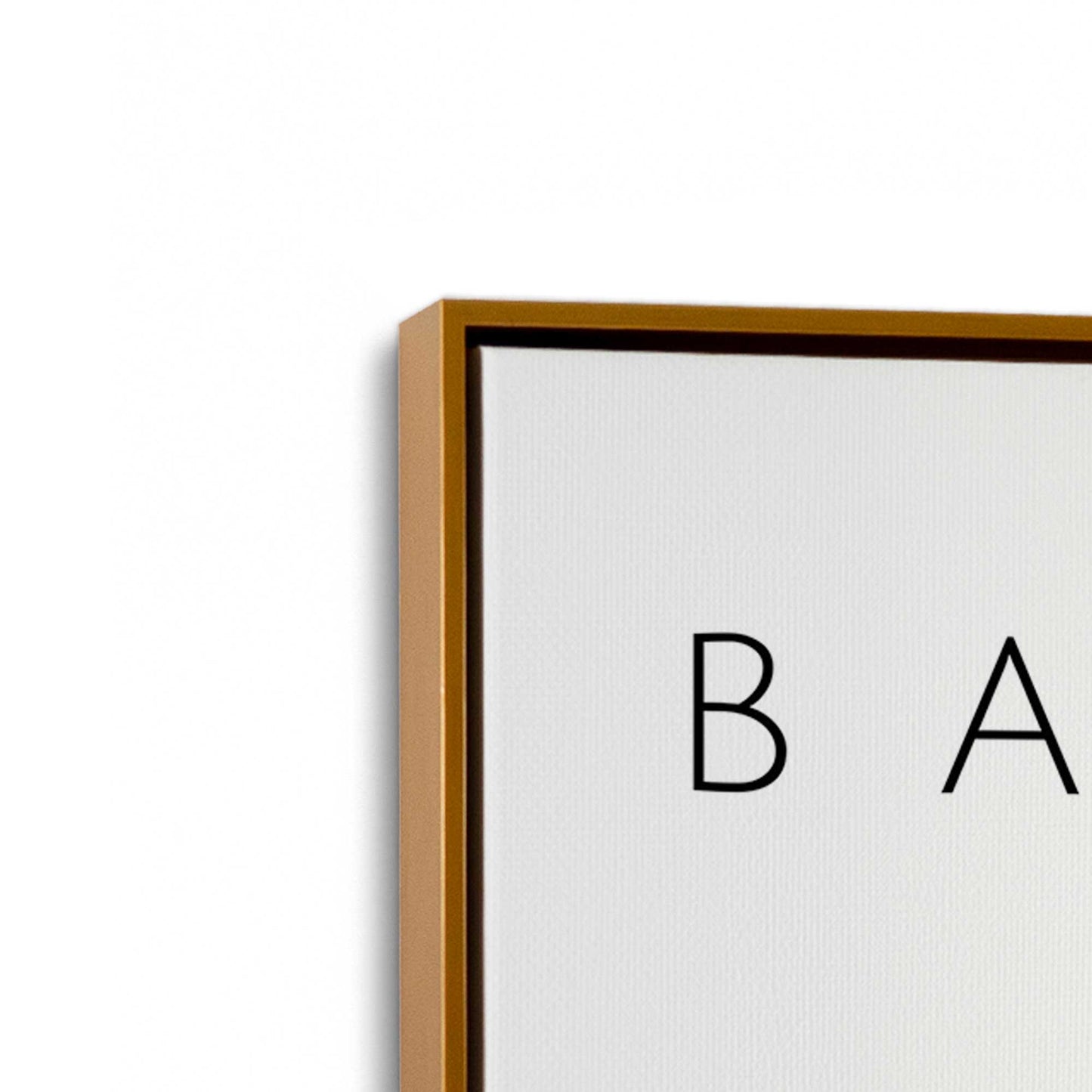 [Color:Polished Gold], Picture of art in a Polished Gold frame at an angle