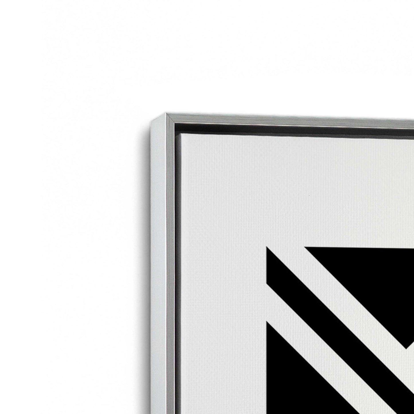 [Color:Polished Chrome], Picture of art in a Polished Chrome frame at an angle