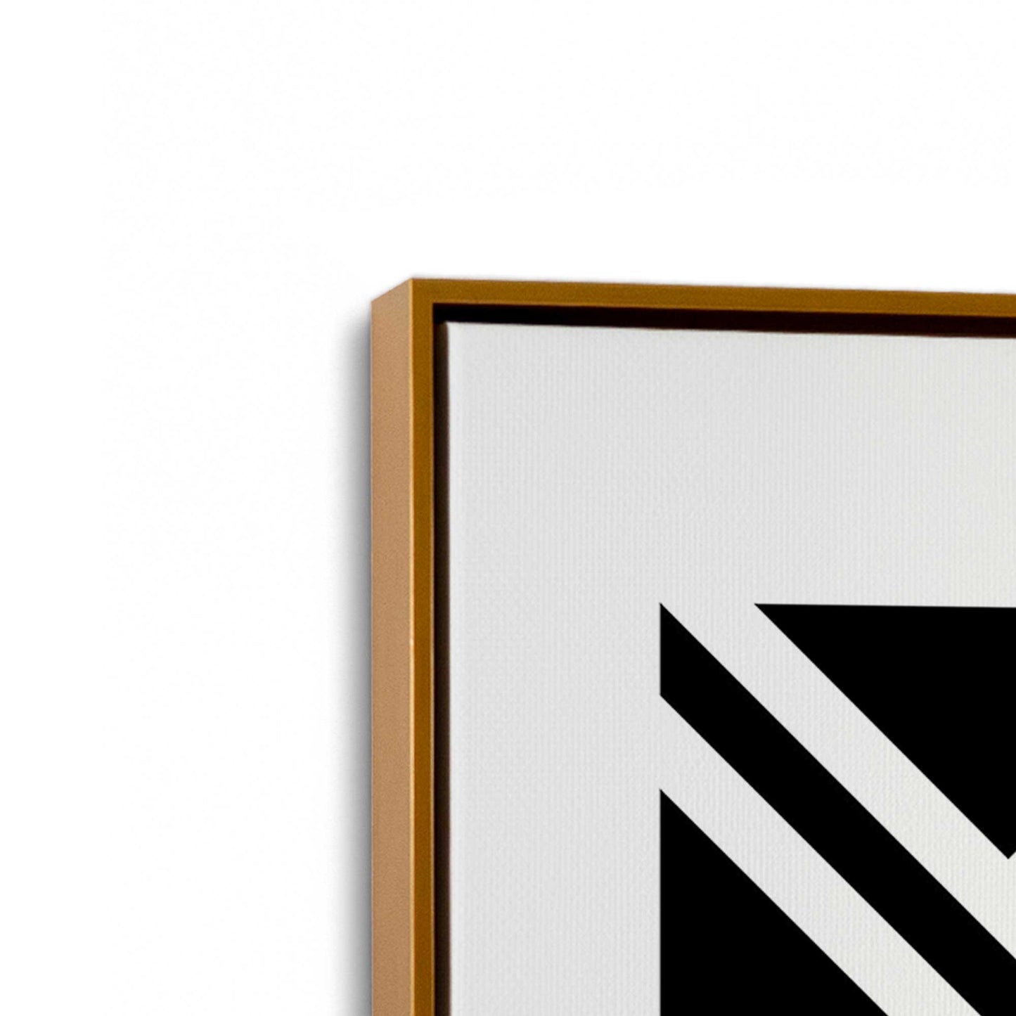 [Color:Polished Gold], Picture of art in a Polished Gold frame at an angle