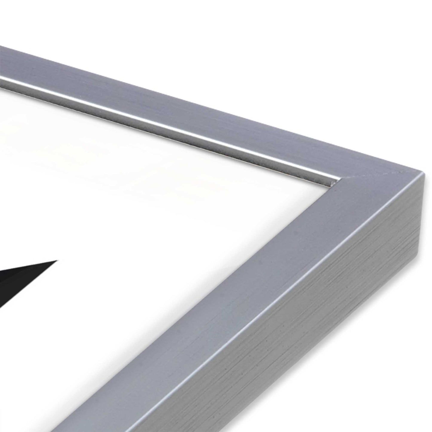 [Color:Polished Chrome], Picture of art in a Polished Chrome frame at an angle