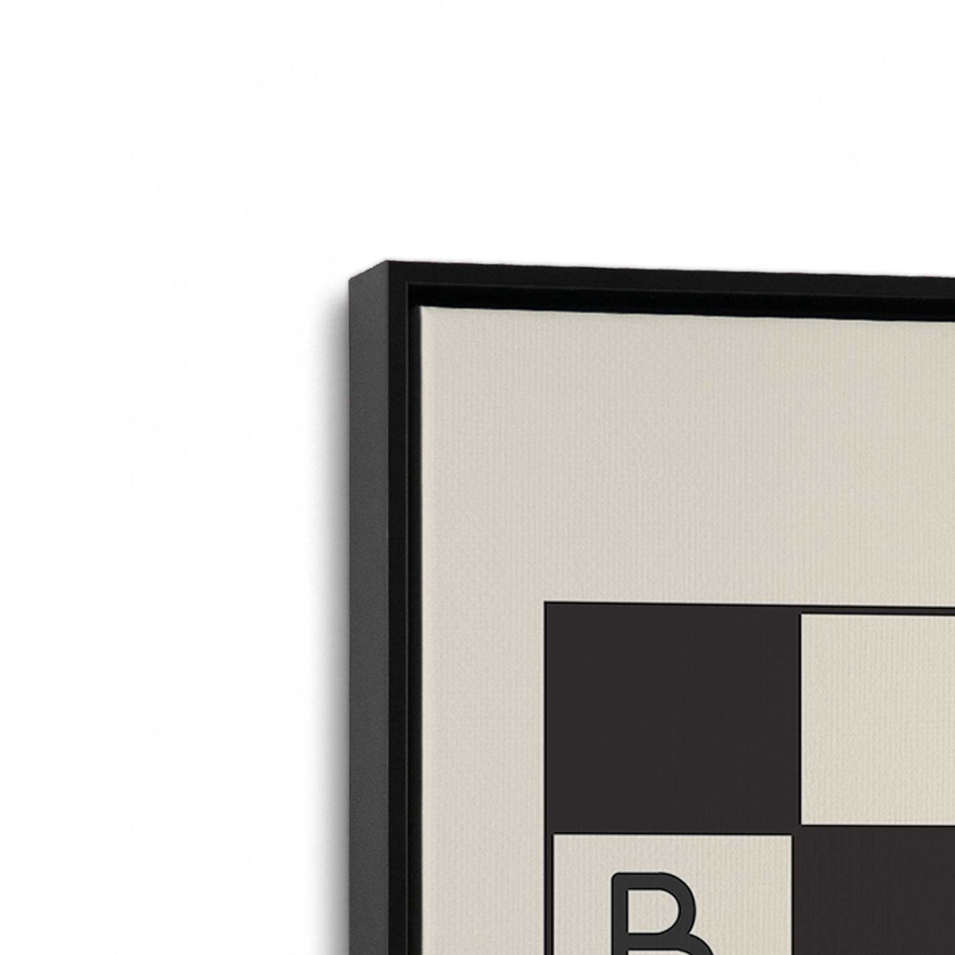 [Color:Satin Black], Picture of art in a Satin Black frame at an angle