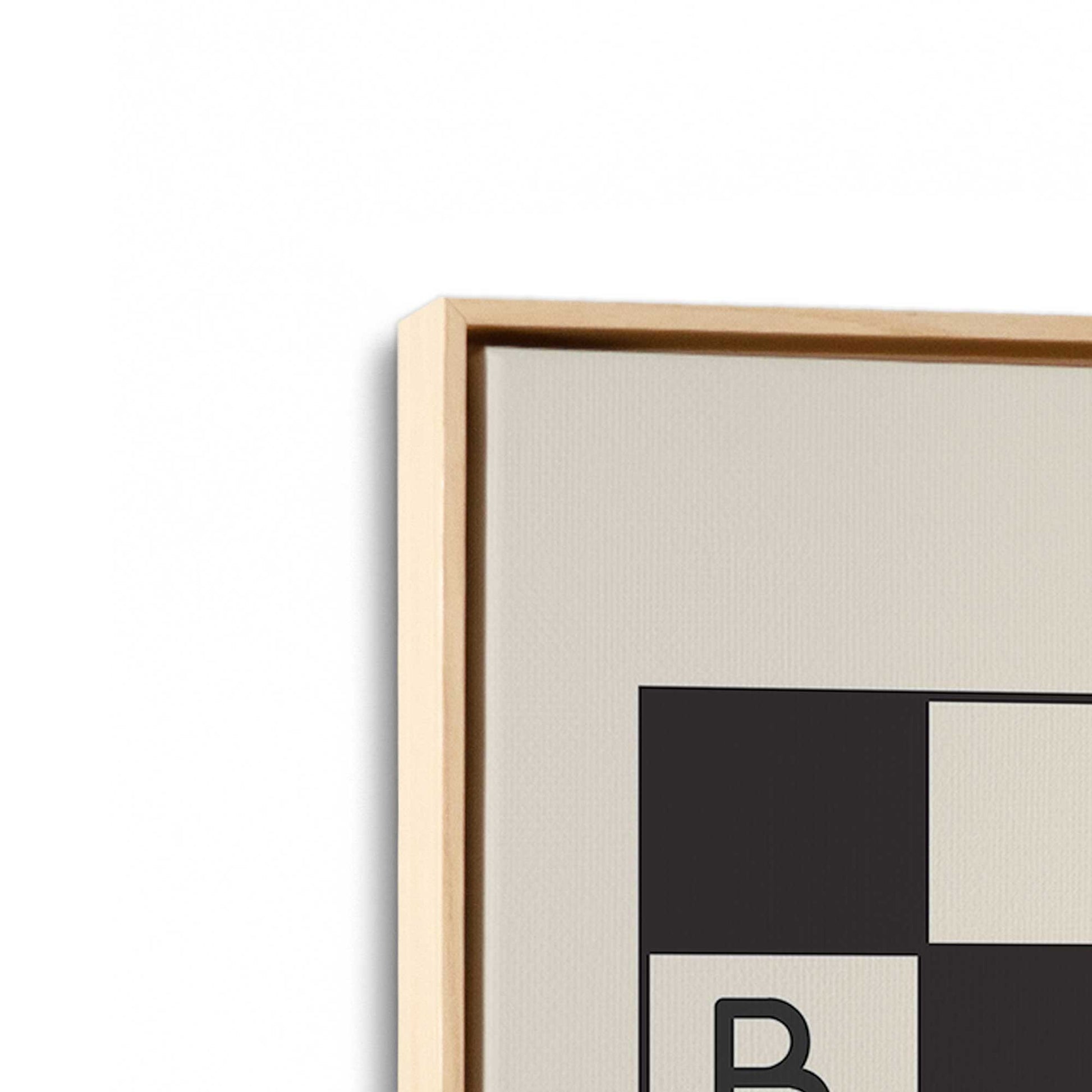 [Color:American Maple], Picture of art in a American Maple frame at an angle