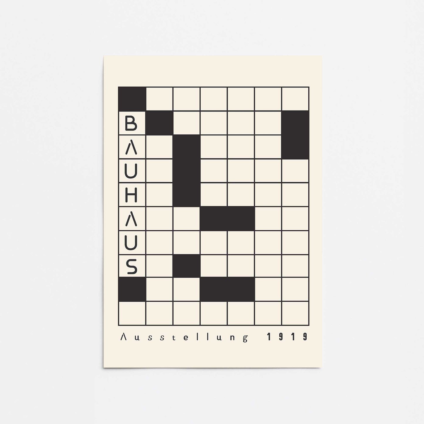 Bauhaus Crossword Composition Promotional Rolled Print