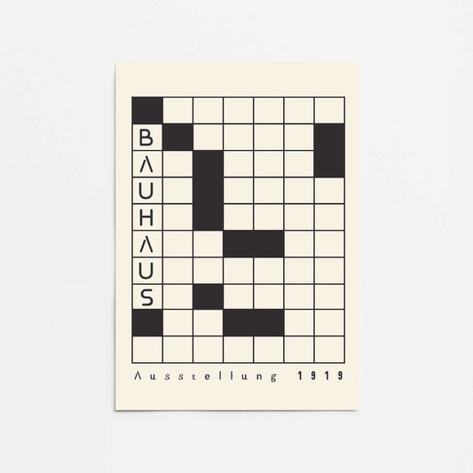 Bauhaus Crossword Composition Promotional Rolled Print