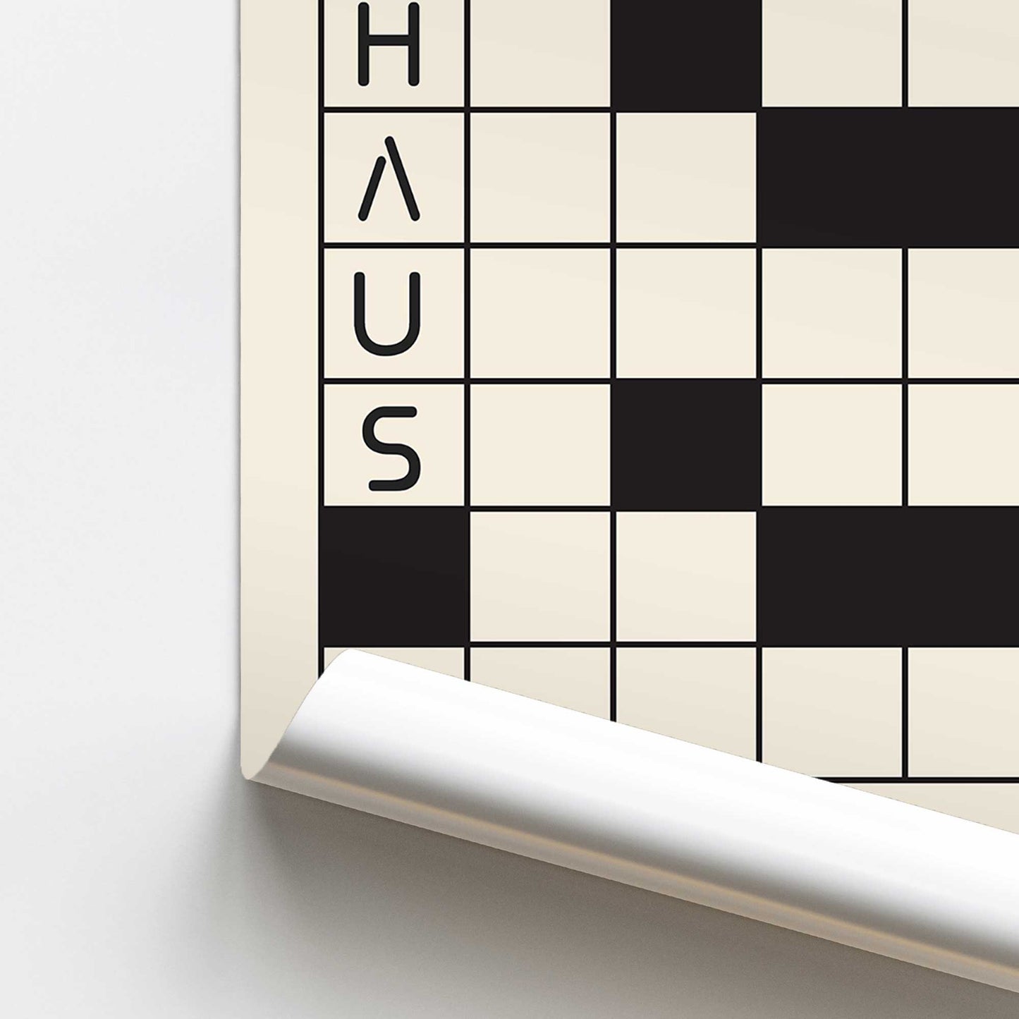 Bauhaus Crossword Composition Promotional Rolled Print