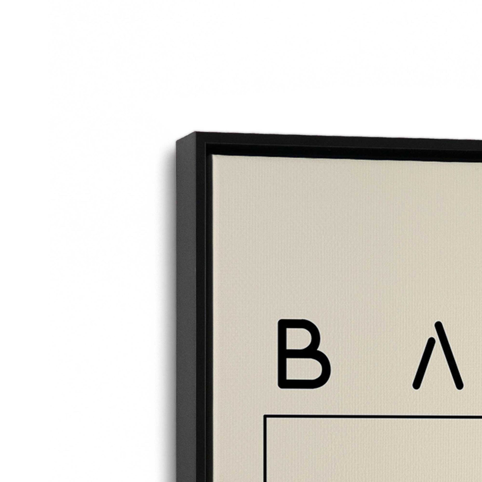 [Color:Satin Black], Picture of art in a Satin Black frame at an angle