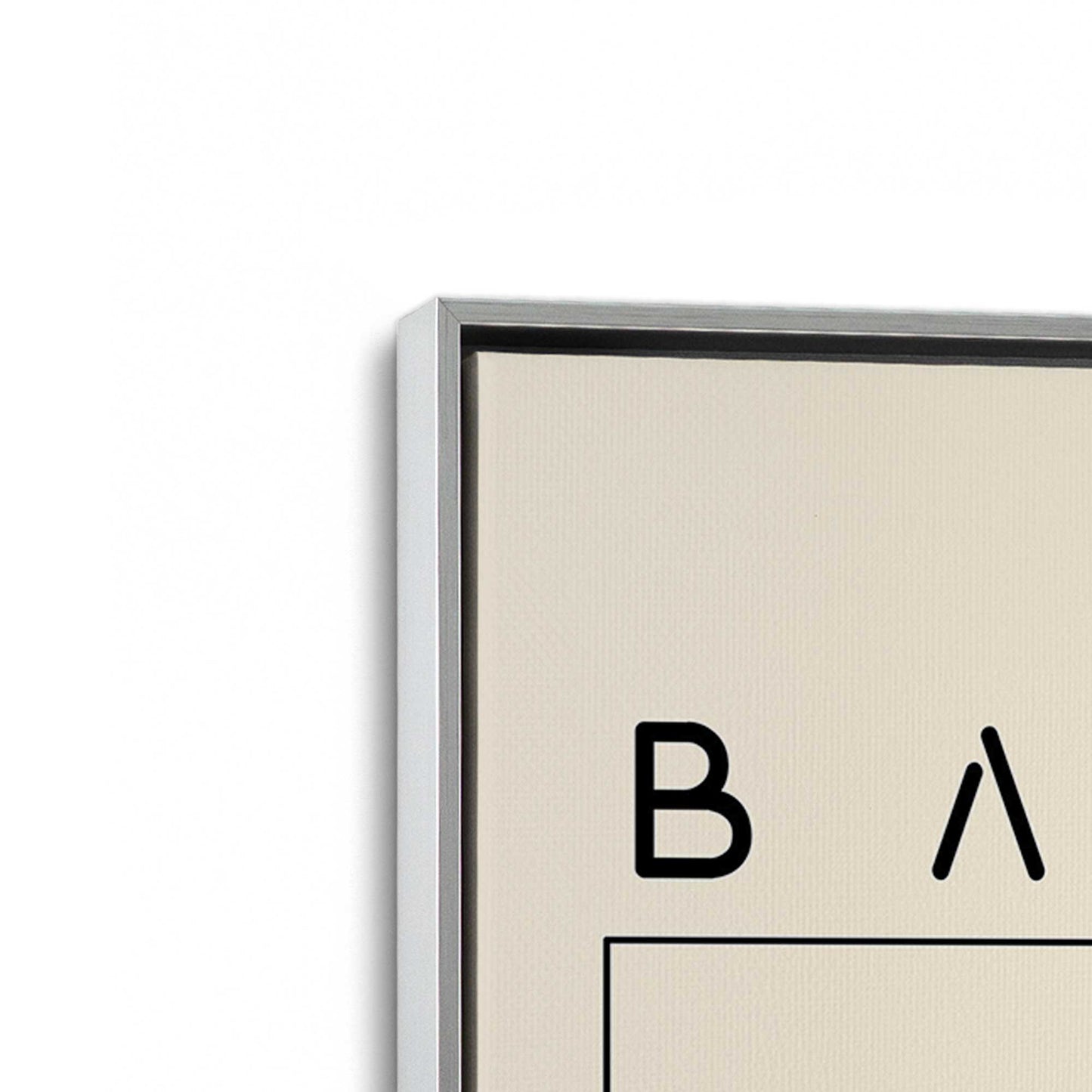 [Color:Polished Chrome], Picture of art in a Polished Chrome frame at an angle