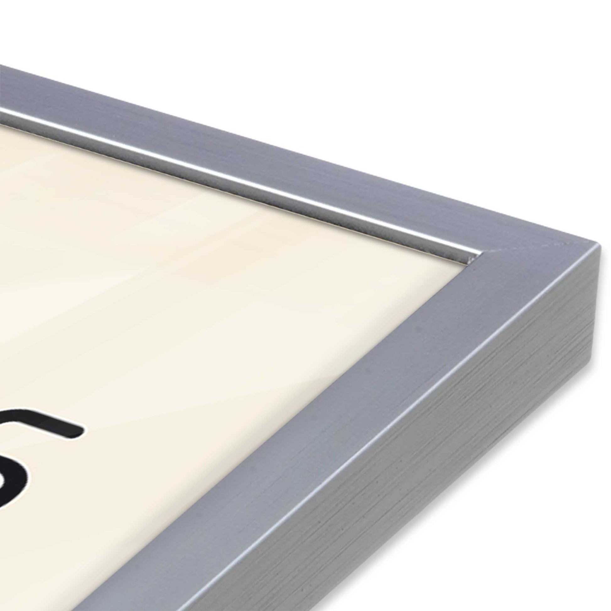 [Color:Polished Chrome], Picture of art in a Polished Chrome frame at an angle