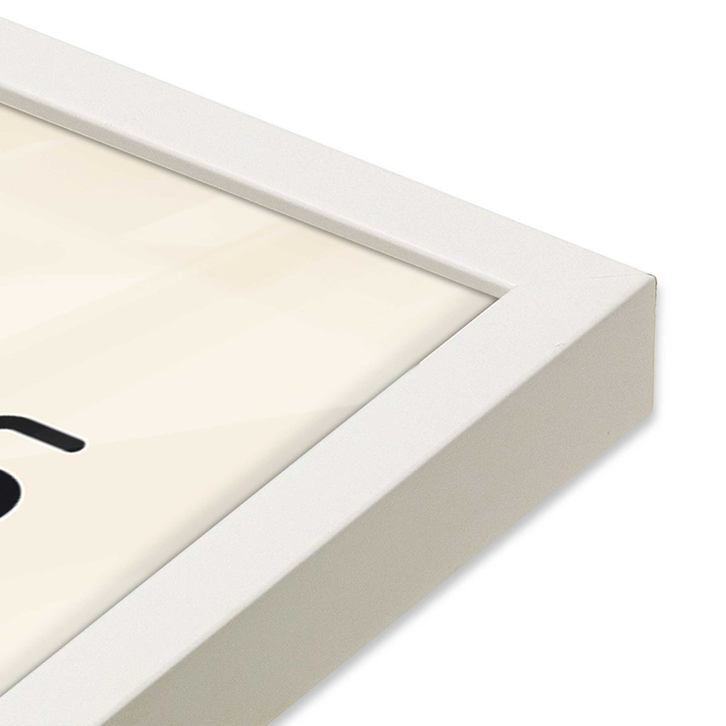 [Color:Opaque White], Picture of art in a Opaque White frame at an angle