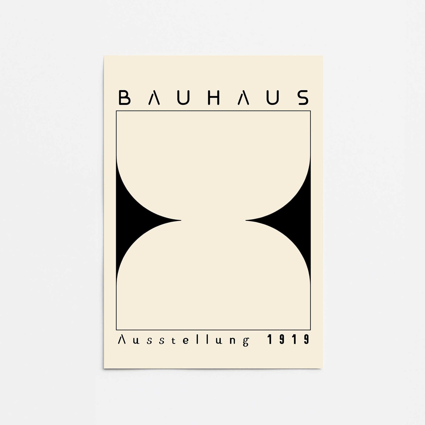 Bauhaus Monochrome Hourglass Promotional Rolled Print