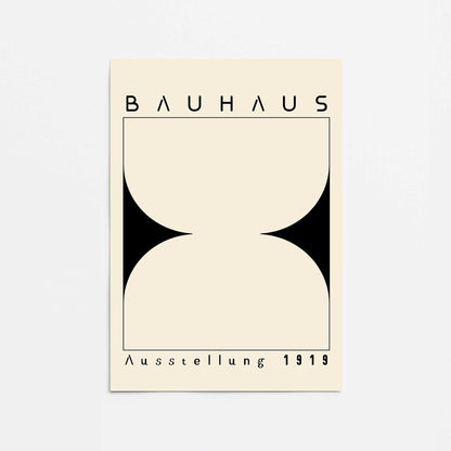 Bauhaus Monochrome Hourglass Promotional Rolled Print